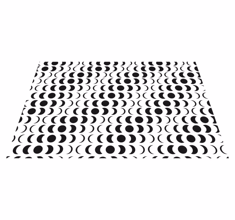 Alfombra de vinilo geométrica semicírculos monocromáticos - TenVinilo