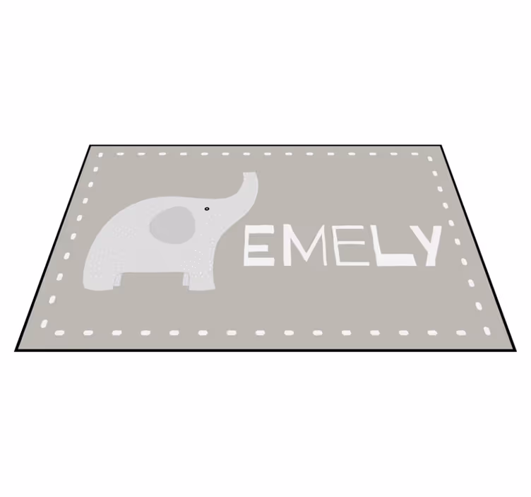 Alfombra vinílica personalizable elefante personalizable - TenVinilo