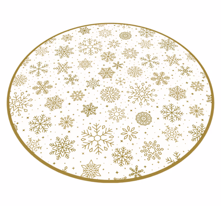 Alfombra vinilo navidad patrón de copo de nieve - TenVinilo