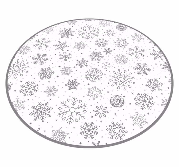 Alfombra vinilo navidad copos de nieve de vacaciones - TenVinilo