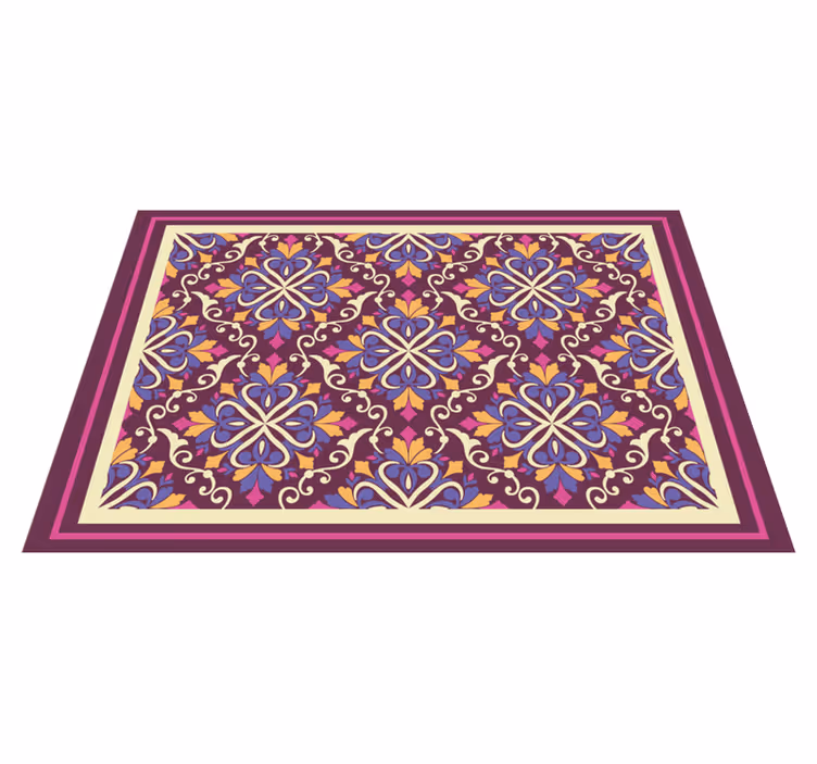 Alfombra de vinilo geométrica patrón de mosaico adornado - TenVinilo