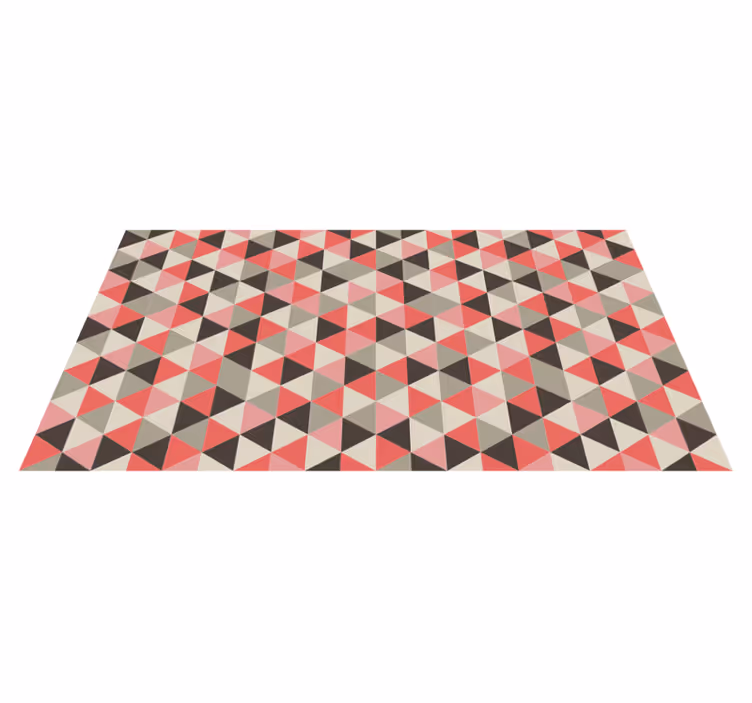 Alfombra de vinilo geométrica matriz triangular cubista - TenVinilo