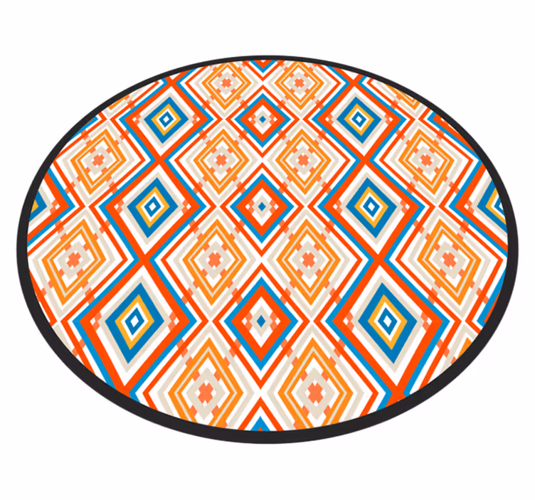 Alfombra de vinilo geométrica elemento vibrante - TenVinilo