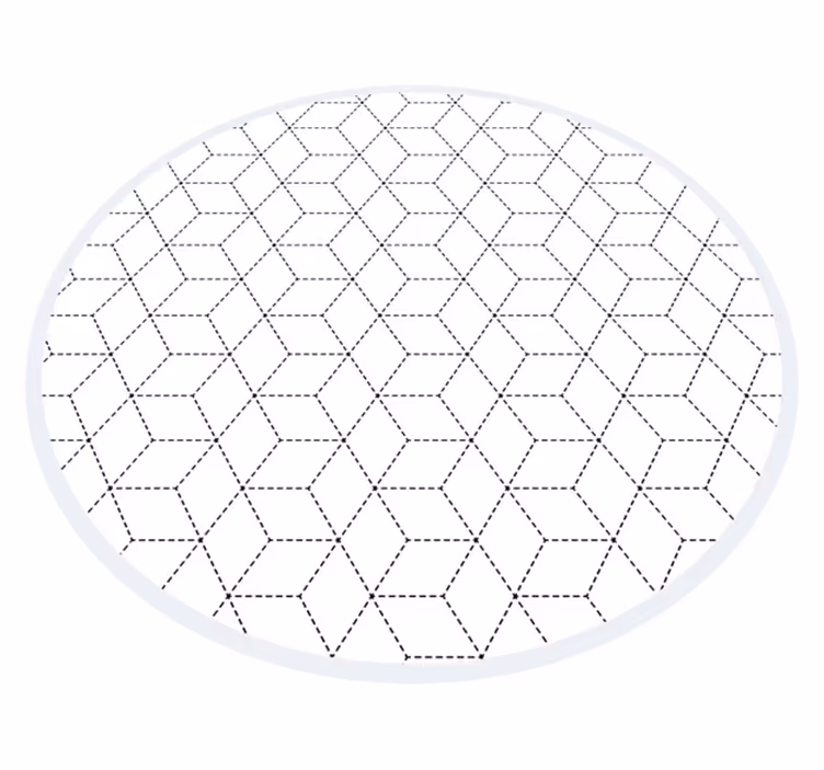 Alfombra de vinilo geométrica patrón de contorno hexagonal - TenVinilo