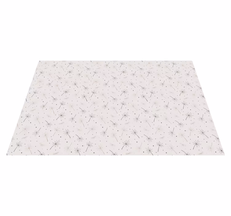 Alfombra vinílica flores patrón de diente de león - TenVinilo