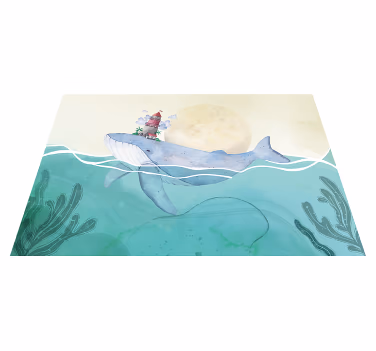 Alfombra de vinilo infantil vida marina caprichosa - TenVinilo