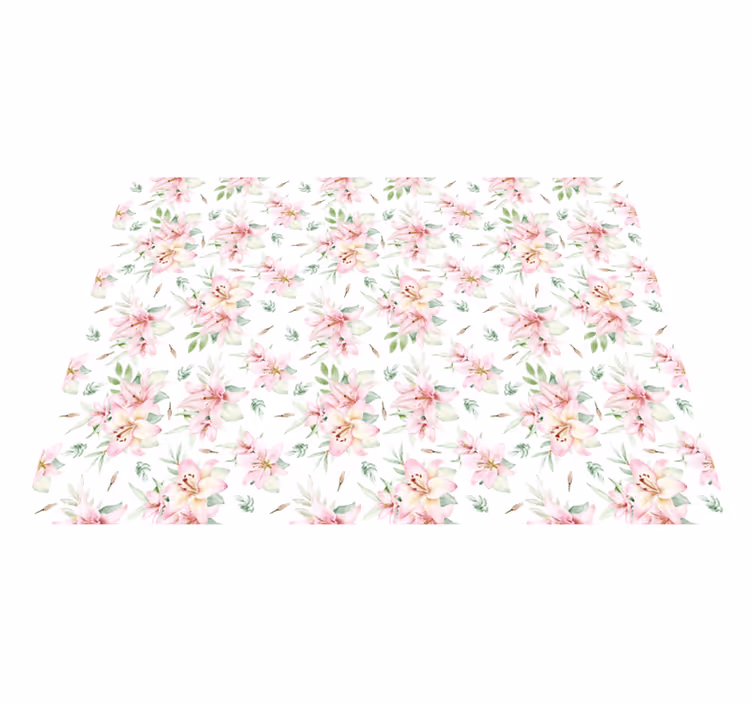 Alfombra vinílica flores elegancia floral blossom - TenVinilo