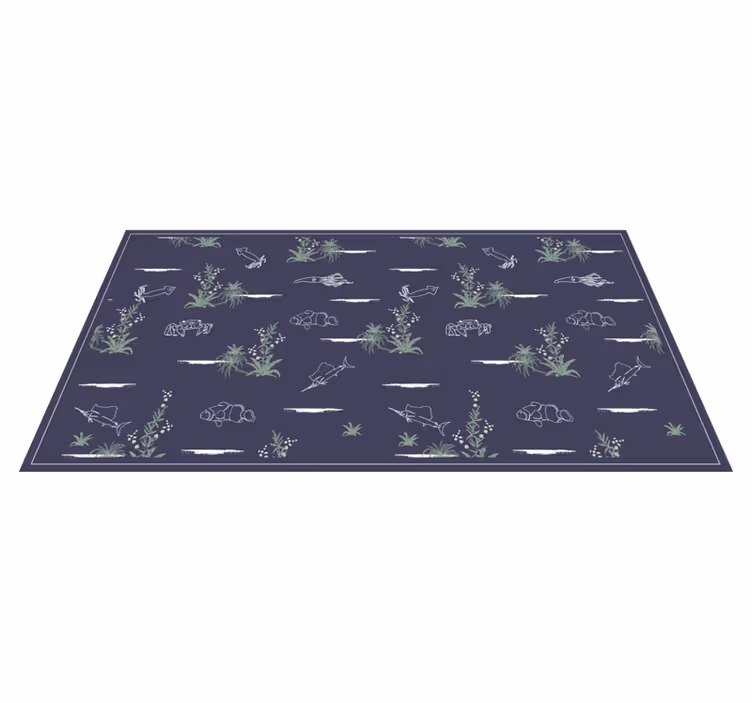 Alfombra vinílica naturaleza ilustraciones naturales - TenVinilo