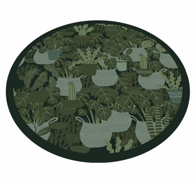 Alfombra vinílica flores ilustración botánica - TenVinilo