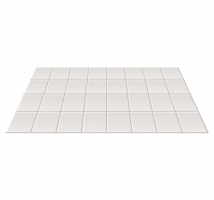 Alfombra vinílica salón Azulejos blancos - TenVinilo