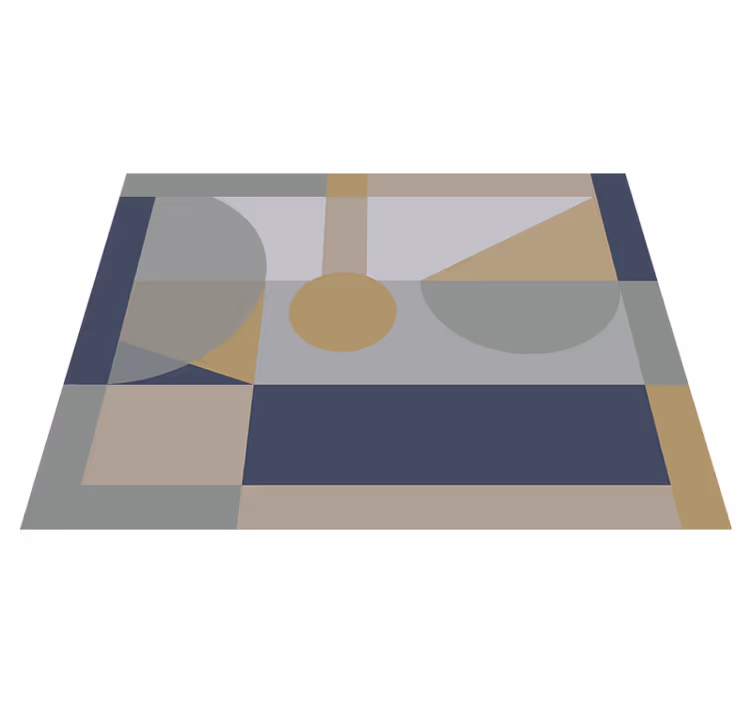 Alfombra de vinilo geométrica formas geométricas abstractas - TenVinilo
