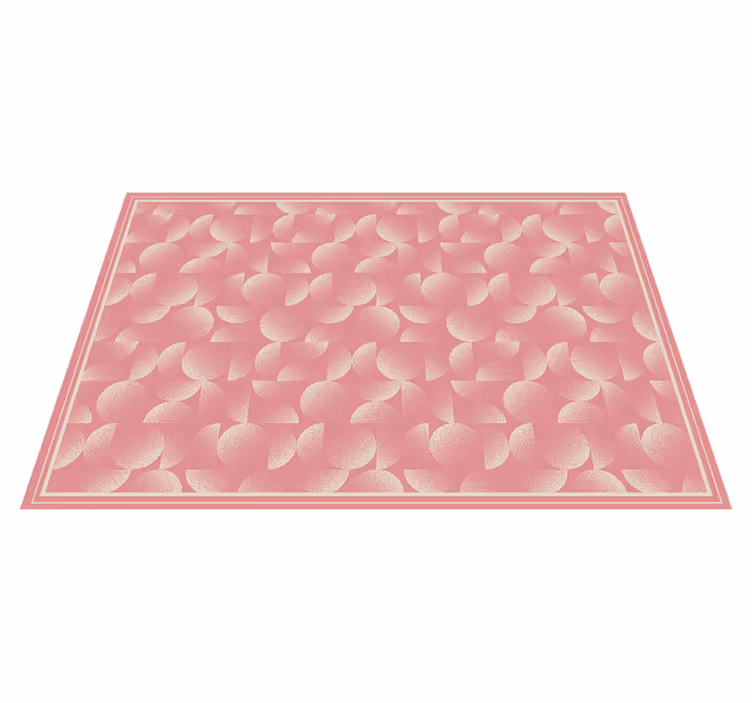Alfombra vinílica rosa patrón de hoja de ginkgo - TenVinilo