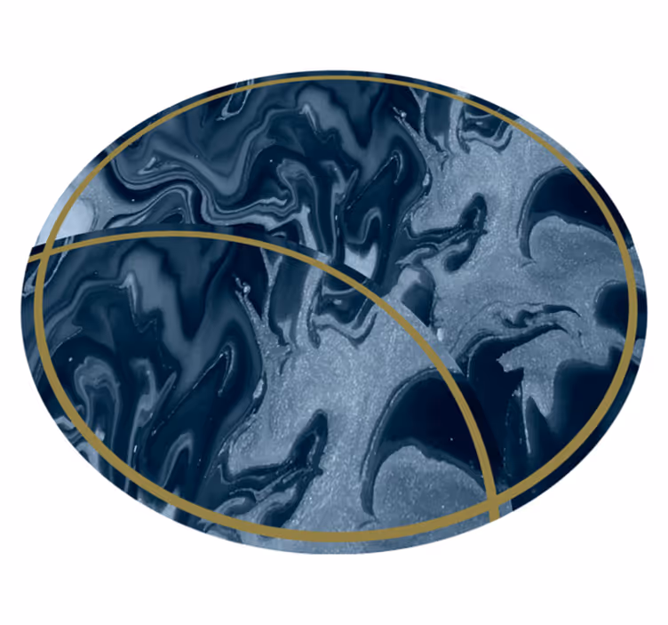 Alfombra vinílica efecto mármol diseño circular abstracto - TenVinilo