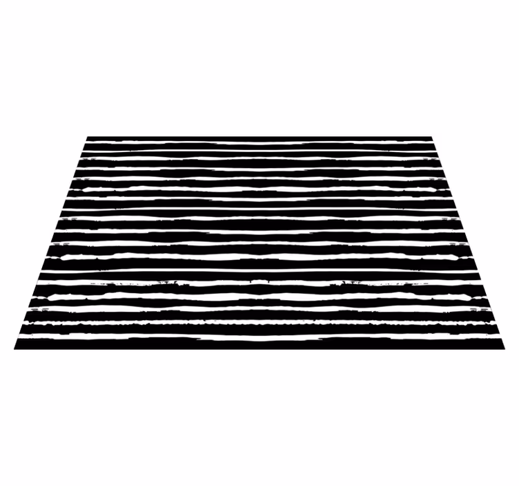 Alfombra vinílica rayas Lineas en blanco y negro - TenVinilo