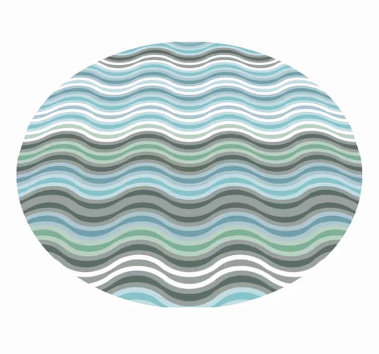 Alfombra de vinilo estilo nórdico olas escandinavas - TenVinilo