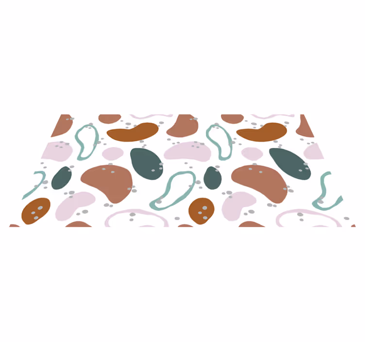 Alfombras vinílicas modernas Patrón de forma abstracta irregular - TenVinilo