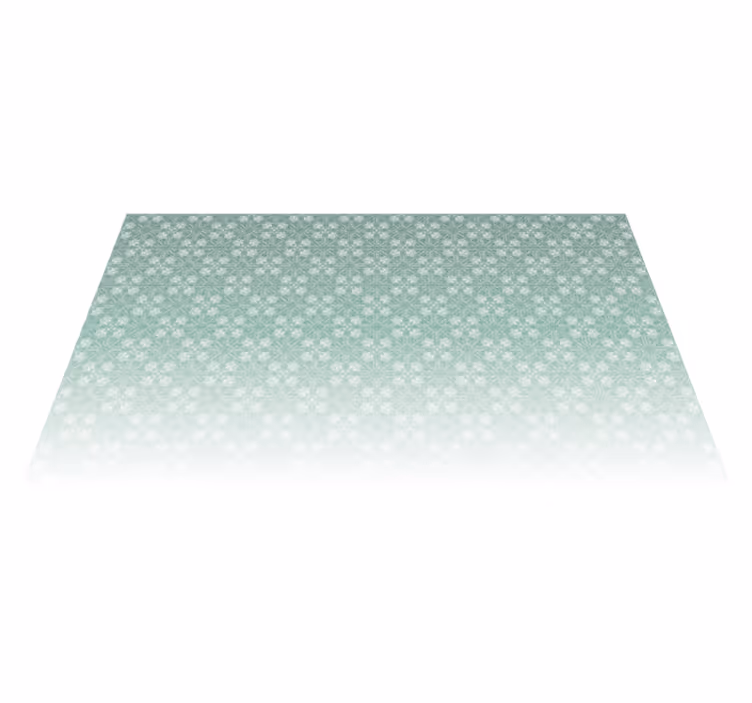 Alfombra vinílica dormitorio patrones verde menta - TenVinilo