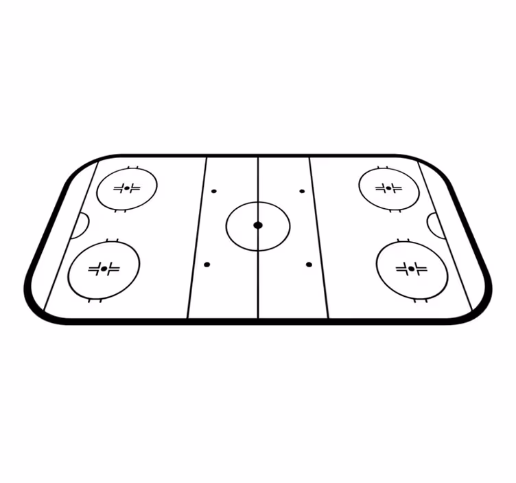 Alfombra vinílica de juegos infantil pista de hockey - TenVinilo