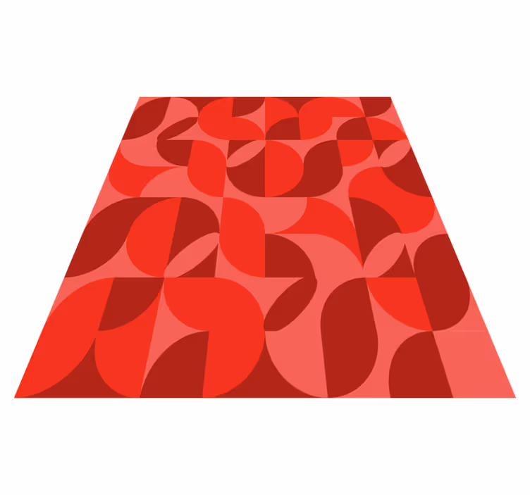 Alfombra vinilo salón rojo retro - TenVinilo