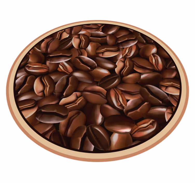 Alfombra vinílica imitación círculo de granos de café - TenVinilo