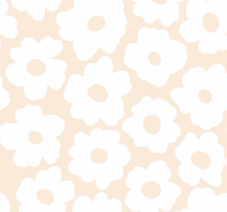 Papel tapiz flores amapola blanca - TenVinilo