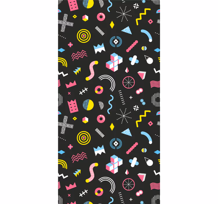 Papel tapiz vintage formas retro dinámicas - TenVinilo