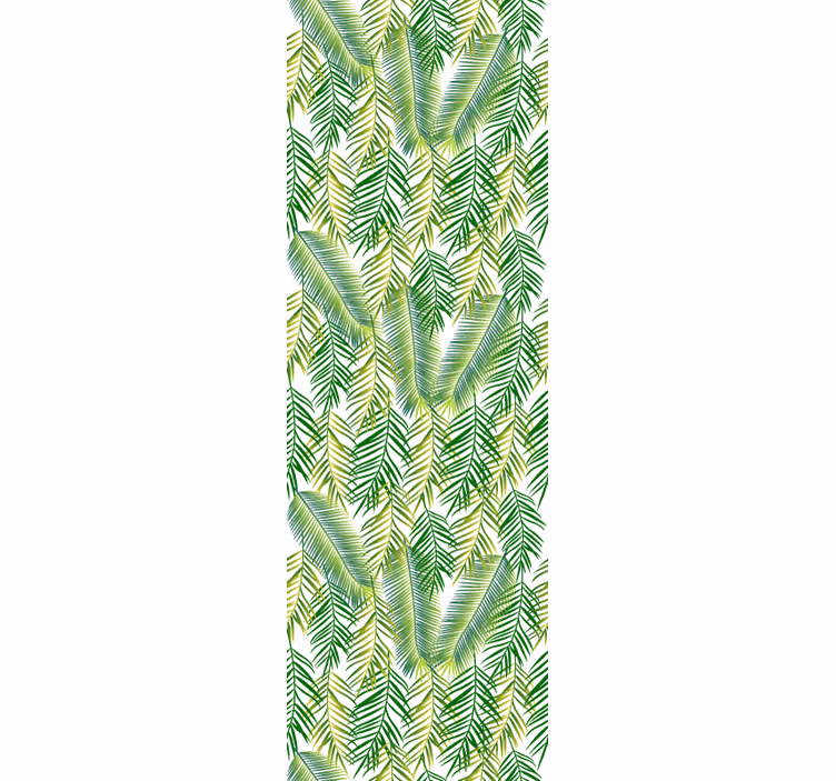 Papel tapiz hojas diseño de vegetación exuberante - TenVinilo