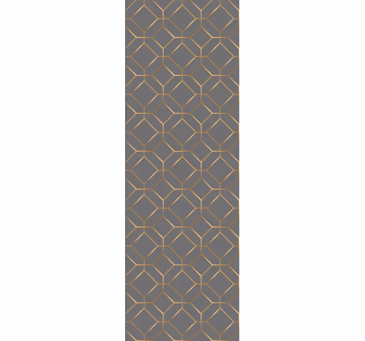 Papel tapiz geométrico patrón dorado hexagonal - TenVinilo