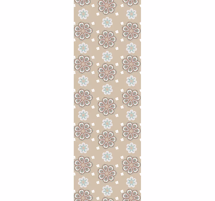 Papel tapiz flores elegante motivo beige - TenVinilo