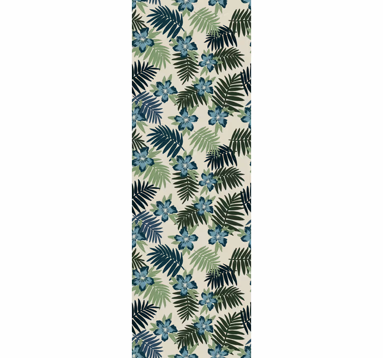 Papel tapiz hojas patrón botánico tropical - TenVinilo