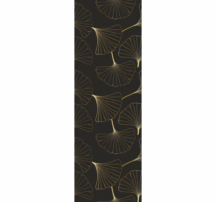 Papel tapiz hojas elegante patrón de ginko - TenVinilo