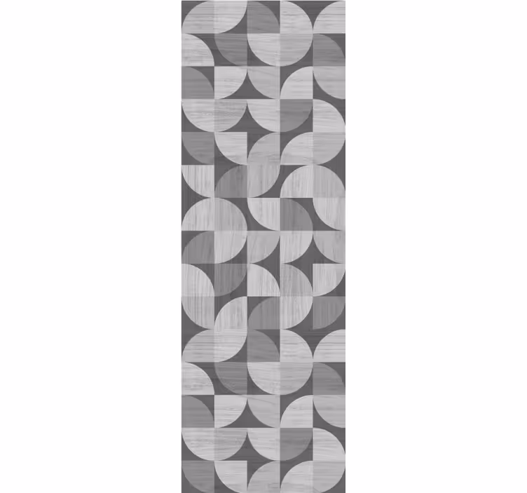 Papel tapiz geométrico formas curvas abstractas grises - TenVinilo