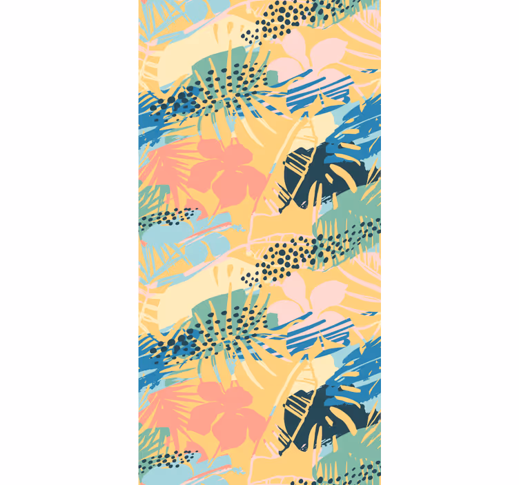 Papel tapiz naturaleza patrones florales tropicales - TenVinilo