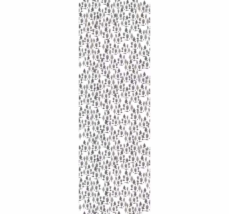 Papel tapiz árboles siluetas negras nórdicas - TenVinilo