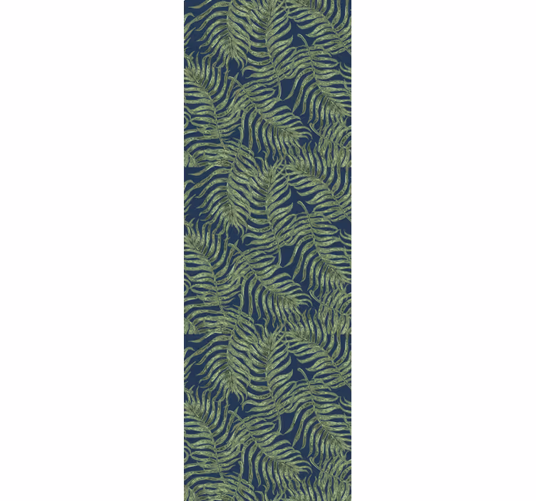 Papel tapiz naturaleza helechos en azul - TenVinilo