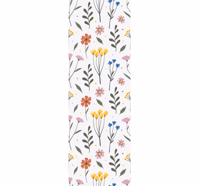 Papel tapiz flores diseño floral vibrante - TenVinilo