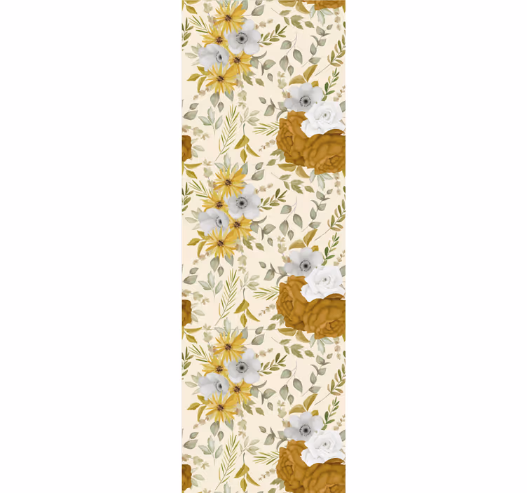 Papel tapiz flores brotes anidados - TenVinilo
