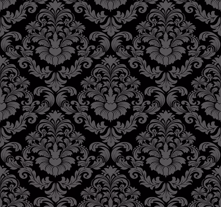 Papel tapiz barroco diseño floral de lujo - TenVinilo