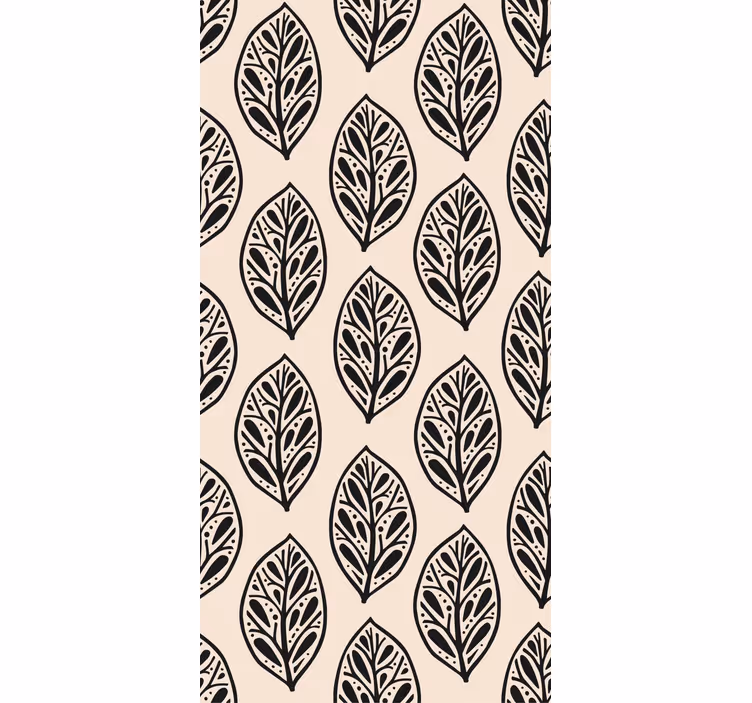Papel tapiz hojas elegante arreglo beige - TenVinilo