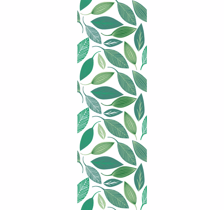 Papel tapiz hojas elementos botánicos verdes - TenVinilo