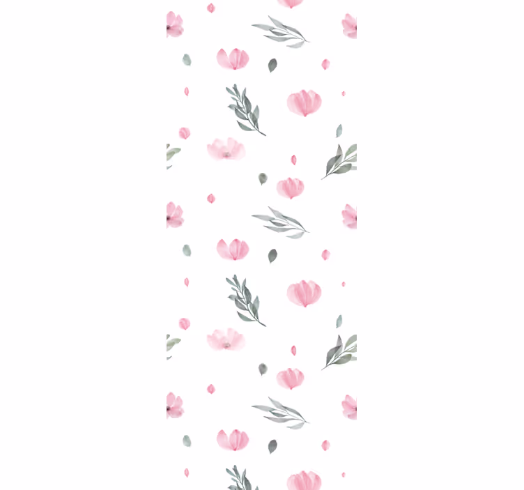 Papel tapiz flores flores rosadas delicadas - TenVinilo