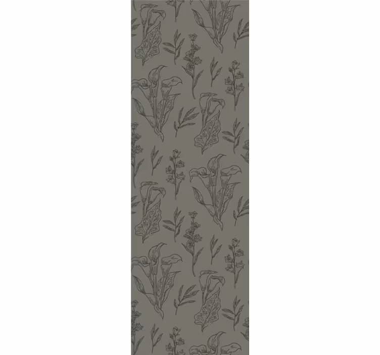 Papel tapiz flores elementos florales - TenVinilo