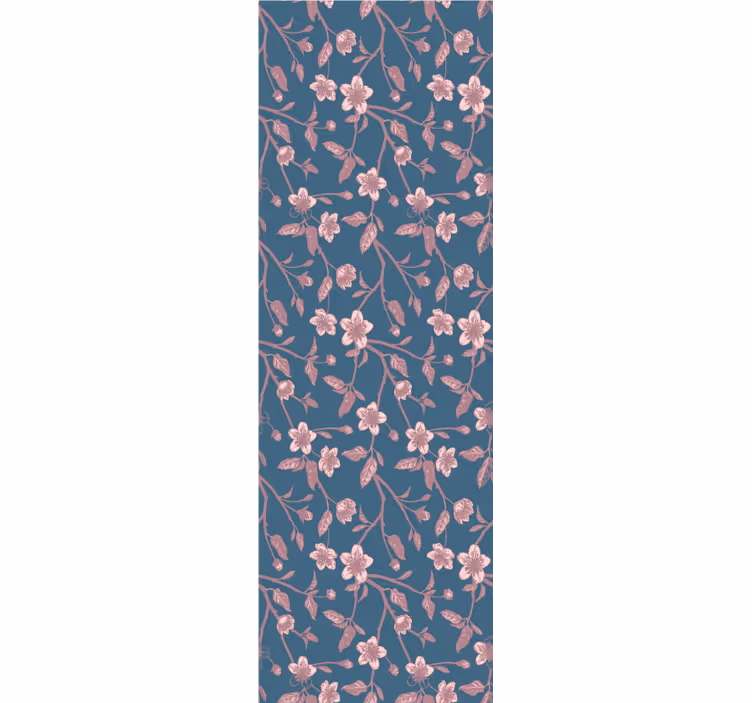 Papel tapiz flores ramas de flores rosas - TenVinilo
