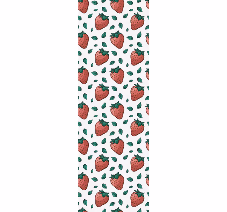 Papel tapiz cocina fresas frescas florales - TenVinilo