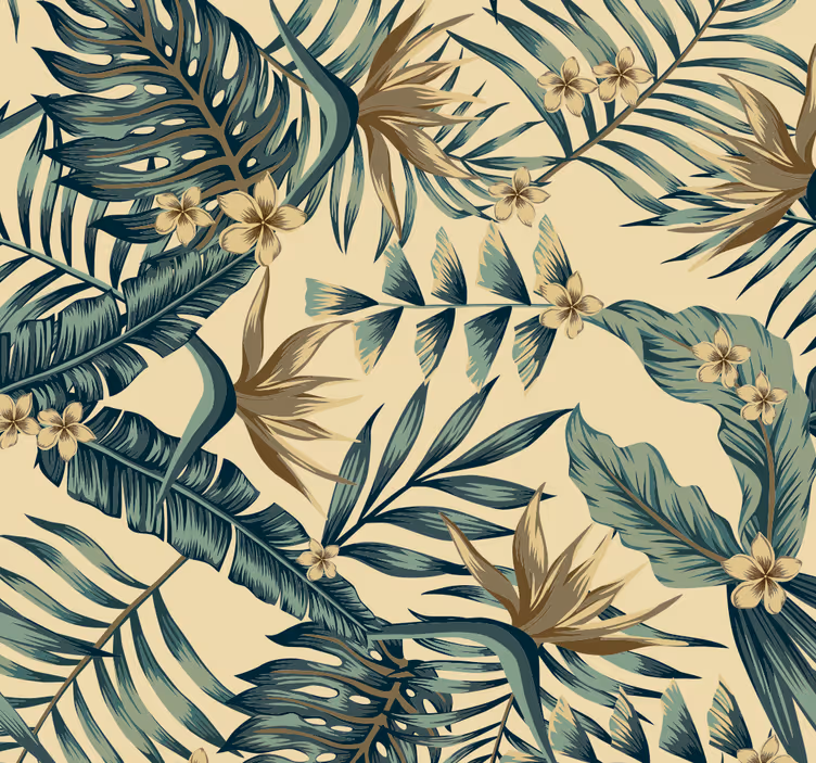 Papel tapiz naturaleza escena botánica tropical - TenVinilo