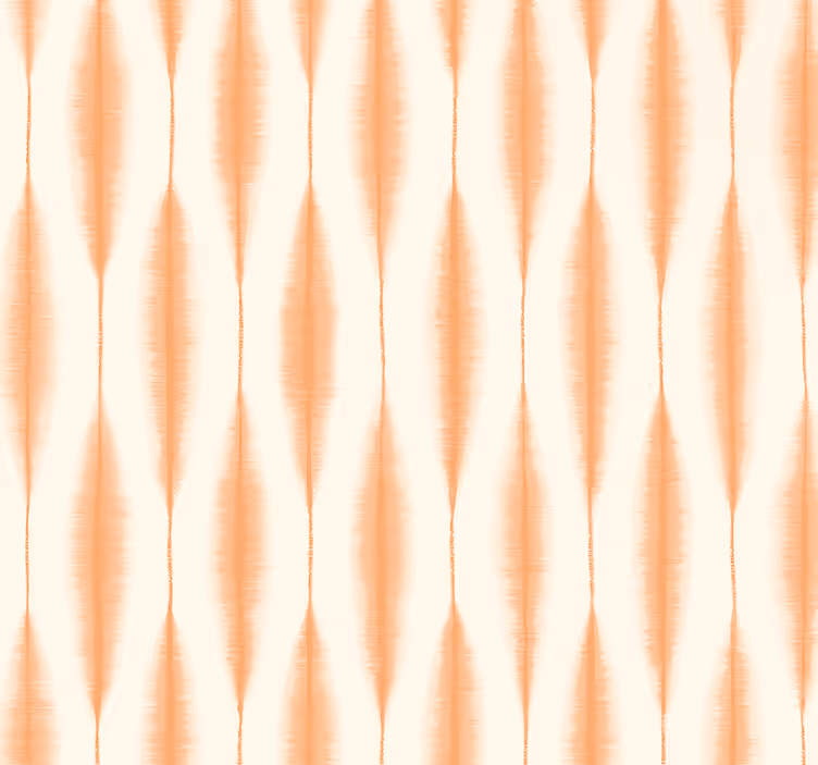 Papel tapiz geométrico ikat kasuri naranja - TenVinilo