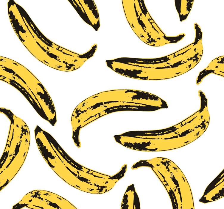 Papel tapiz arte plátanos de warhol - TenVinilo