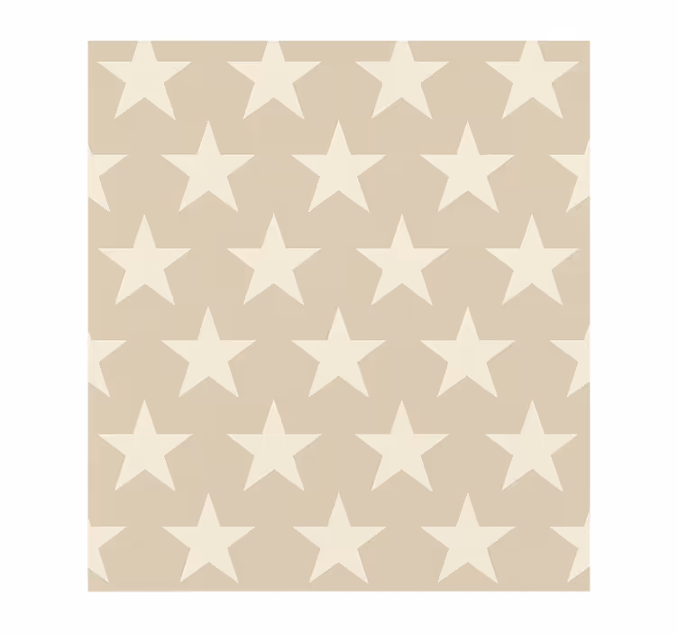 Papel tapiz juvenil patrón de estrellas beige - TenVinilo