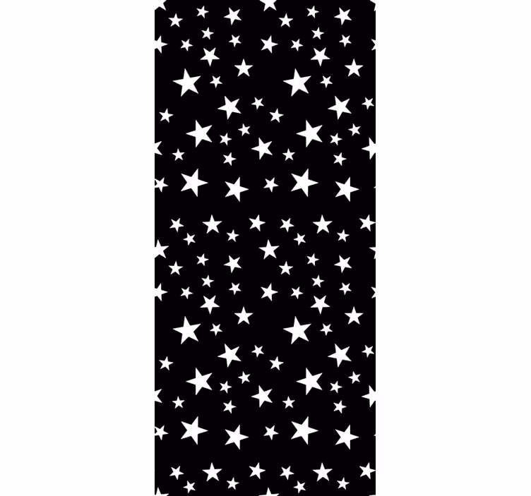 Papel tapiz estrellas elegancia en blanco y negro - TenVinilo