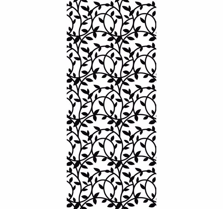Papel tapiz para sala ramas en blanco y negro - TenVinilo